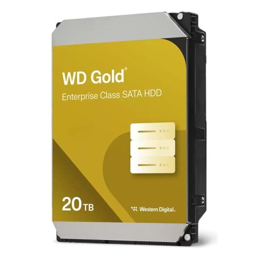 Western Digital 20TB HDD 7200rpm 291MiB/s Gold WD203KRYZ + Professionelle Zuverlässigkeit
