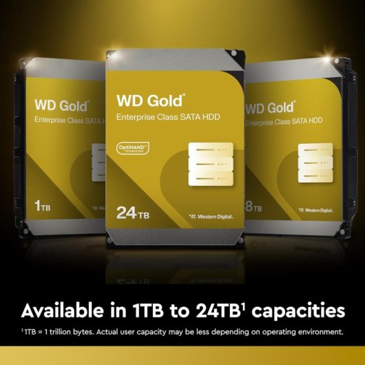 Western Digital 20TB HDD 7200rpm 291MiB/s Gold WD203KRYZ + Professionelle Zuverlässigkeit