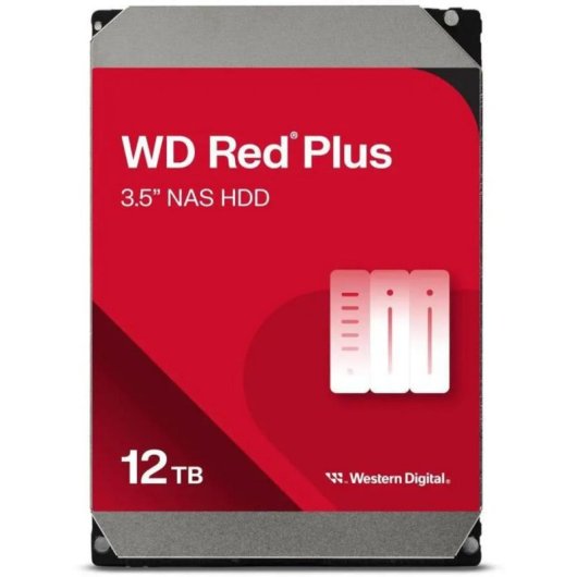 Disque Dur Western Digital Red Plus WD120EFGX 12TB HDD 7200rpm 260MB/s NAS