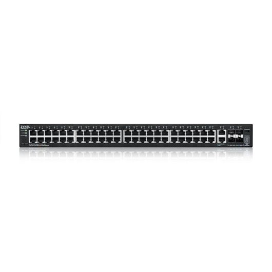 Zyxel XGS2220-54 Switch, 48 RJ-45 GbE, 4 SFP+ L3, verwaltet, 216 Gbit/s, Rackmontage