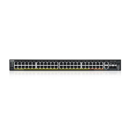 Switch Zyxel 48 porte Gigabit 2x10G rame 4xSFP+ L3 PoE+ 960W rack QoS