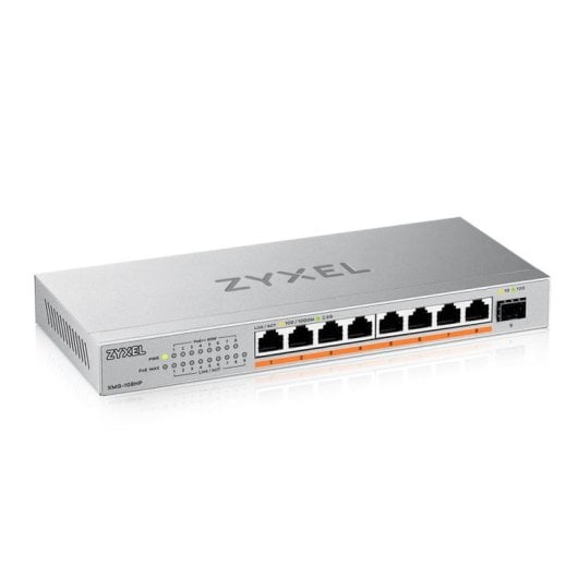 Switch Zyxel 8 Puertos 2.5G RJ-45 + 1 SFP+ PoE++ 100W No Gestionado QoS Jumbo Frame