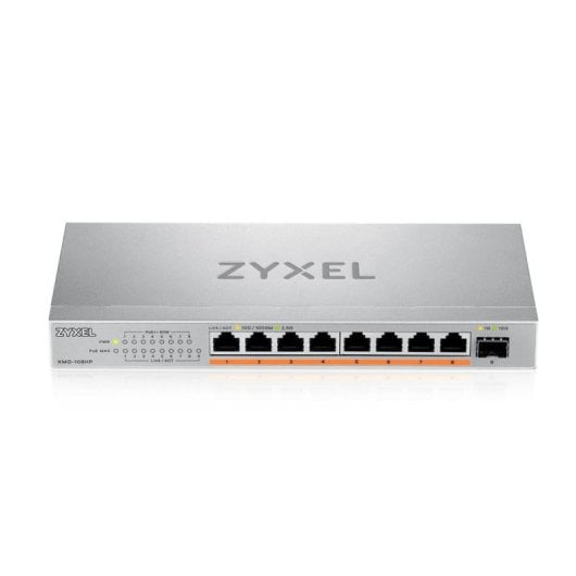 Switch Zyxel 8 Puertos 2.5G RJ-45 + 1 SFP+ PoE++ 100W No Gestionado QoS Jumbo Frame