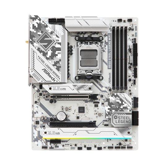 Placa mãe Asrock B650 ATX AM5 Steel Legend WiFi 6E DDR5 192 GB M.2 RAID RGB