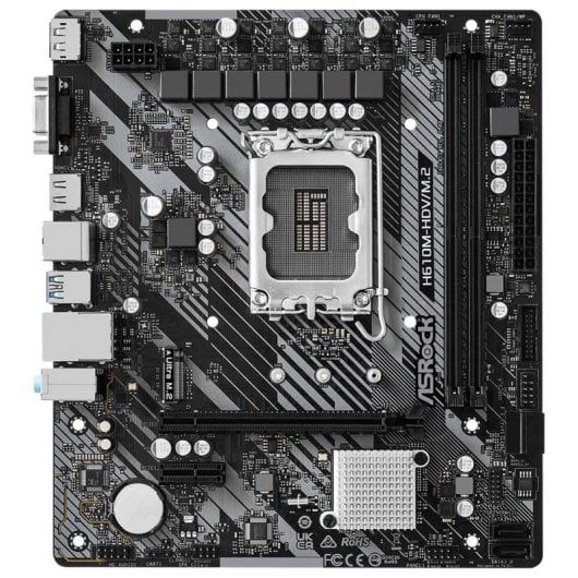 Placa mãe ASRock H610 LGA1700 microATX H610M-HDV M.2 com suporte DDR4 SATA HDMI