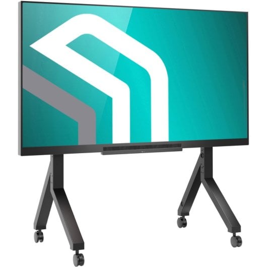 Meuble TV Onkron à roulettes 70-110 pouces - Support TV et tableau blanc interactif noir, 120,5 kg - Support TV et tableau blanc interactif avec VESA max. 1000x800 / TS2081-B