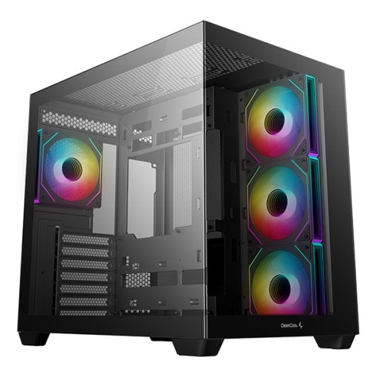Torre DeepCool CG530 4F Negro ATX Vidrio Templado 4 Ventiladores 285x440x399mm