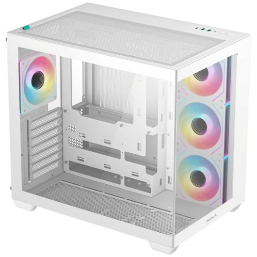 Torre DeepCool CG530 4F WH bianca con 3 ventole da 120 mm e case ATX in vetro temperato