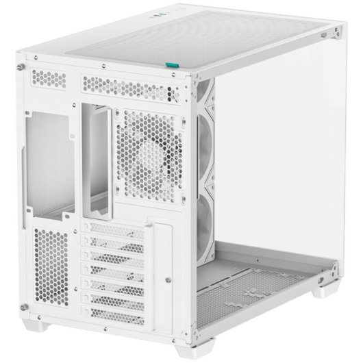 Torre DeepCool CG530 4F WH bianca con 3 ventole da 120 mm e case ATX in vetro temperato