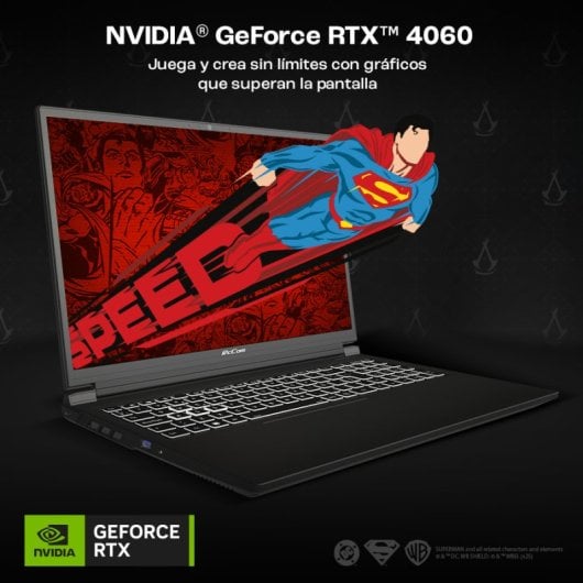 PcCom Revolt 4060 Intel Core i9-14900HX/32 GB/SSD de 1 TB/RTX 4060/16" Super-Homem