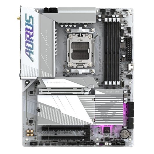 Placa mãe Gigabyte B650E ATX AM5 AORUS ELITE X ICE WiFi 6E DDR5 PCIe 5.0