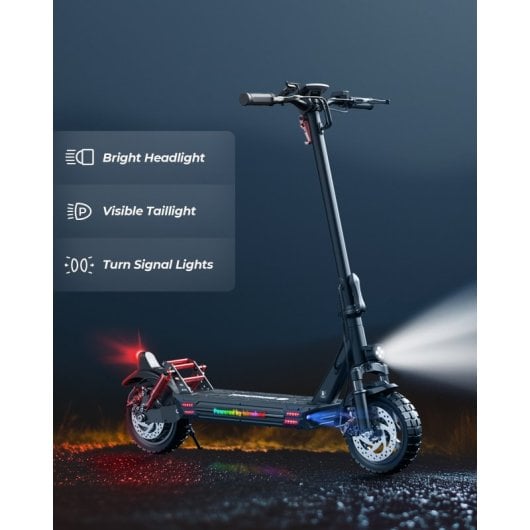 Isinwheel 45 km/h, 45 km Reichweite, 800 W Elektroroller mit App, Federung und 10-Zoll-Reifen