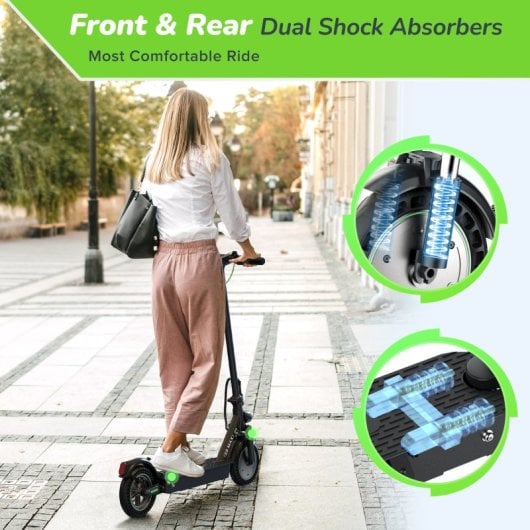 Isinwheel 25km/h 35km de alcance 500W scooter elétrica dobrável com travões EABS e aplicação