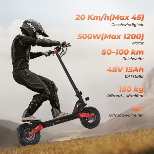 Patinete eléctrico isinwheel 20km/h 100km de autonomía 1200W todoterreno con amortiguadores LED