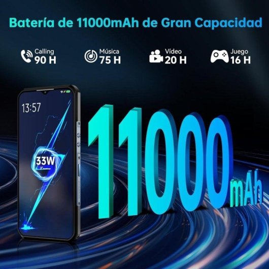 Oukitel WP35 Pro 5G 12GB 6.6" 512GB Negro batería extra