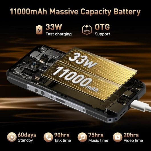 Oukitel WP39 Pro 36GB 512GB 5G NFC Batería 11000mAh Dual SIM Android 14