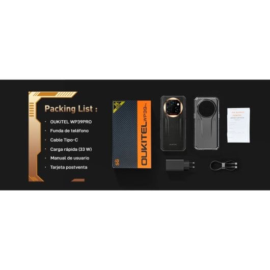 Oukitel WP39 Pro 36GB 512GB 5G NFC Batería 11000mAh Dual SIM Android 14