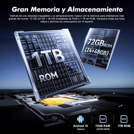 Oukitel WP200 Pro 72GB RAM 1TB Auriculares Bluetooth 5G Resistente AMOLED