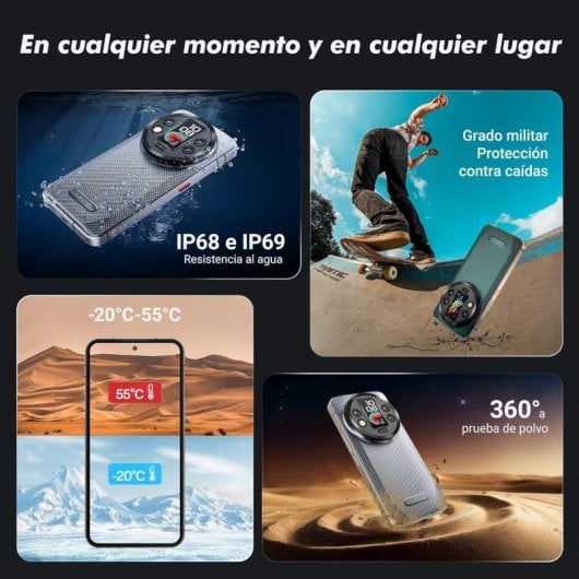 Oukitel WP200 Pro 72GB RAM 1TB Auriculares Bluetooth 5G Resistente AMOLED