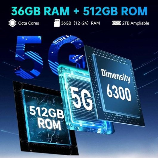 Oukitel WP35 Pro 5G 12GB Preto 512GB Tripla Câmara