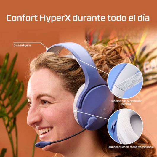 Auriculares HyperX Cloud Jet Inalámbricos 2.4 GHz y Bluetooth con Micrófono y Batería 25h