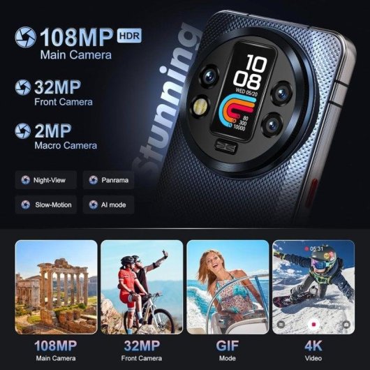 Oukitel WP200 Pro 5G 24GB 1TB Nero 6.7" Smartphone ultra resistente