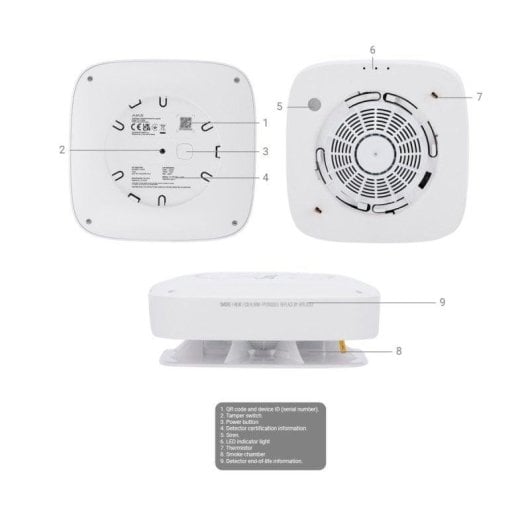 Detector de Fumaça e Gás Ajax FireProtect 2 Sem fio Detecção tripla Alarme Domótica