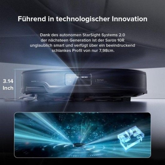 Aspirador Robô com Mopa Roborock Saros 10R Com Esvaziamento Automatico Navegação AI 22.000 Pa Controlo por Voz