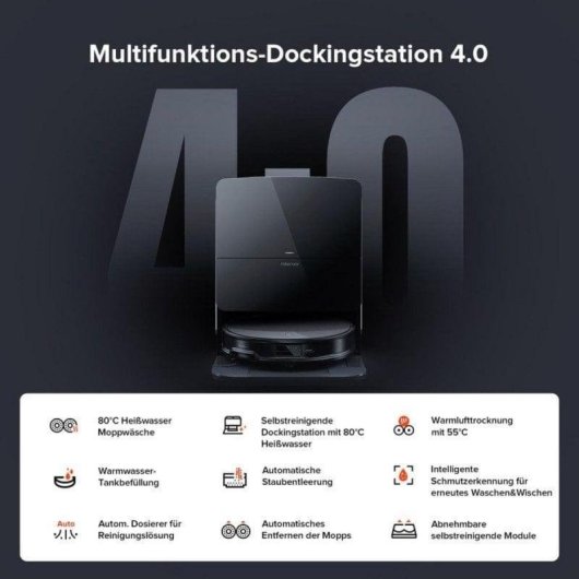 Aspirador Robô com Mopa Roborock Saros 10R Com Esvaziamento Automatico Navegação AI 22.000 Pa Controlo por Voz
