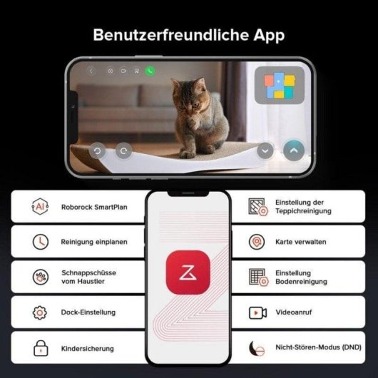 Aspirador Robô com Mopa Roborock Saros 10R Com Esvaziamento Automatico Navegação AI 22.000 Pa Controlo por Voz