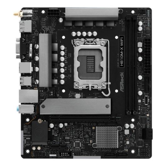 Mainboard ASRock H810M-X Intel H810 LGA1851 DDR5 Micro ATX WiFi 6 2.5GbE M.2