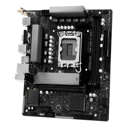 Mainboard ASRock H810M-X Intel H810 LGA1851 DDR5 Micro ATX WiFi 6 2.5GbE M.2