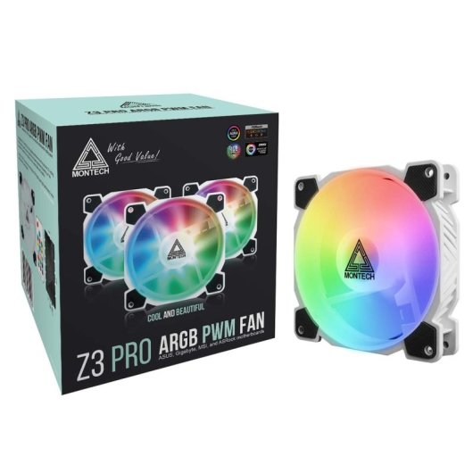 Pack de 3 ventilateurs supplémentaires Montech Z3 Pro RGB 120 mm ARGB