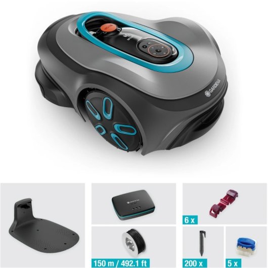 Robot cortacésped Gardena smart SILENO max 800m² LONA DualCutting inalámbrico GPS
