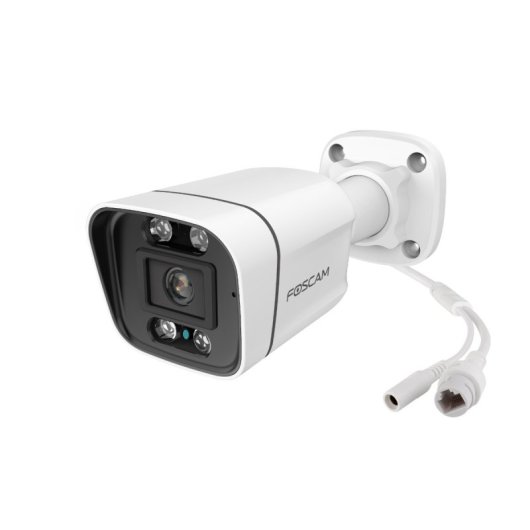 Cámara IP Foscam V5EP 5MP con focos, sirena 110dB, audio bidireccional y PoE