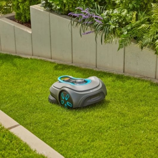 Cortador de relva robótico Gardena Smart SILENO Free de 1200 m², corte satélite sem fios, IA, capa de disco duplo