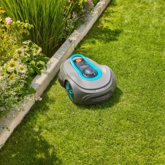 Cortador de relva robótico Gardena Smart SILENO Free de 1200 m², corte satélite sem fios, IA, capa de disco duplo