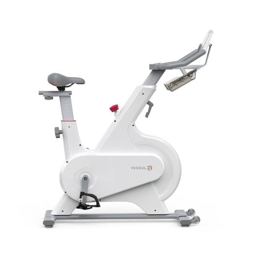 Yesoul M1 Weißes Spinning-Bike 33 kg 19,5-Zoll-Bildschirmunterstützung Magnetischer Widerstand App