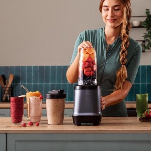 Standmixer Cecotec Nutriblender Fusion 1000W 2 Sport Becher 6 Titan-Klingen Schwarz