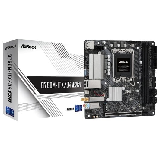 Placa Base Asrock B760M-ITX/D4 WiFi LGA1700 Mini ITX Realtek 1G LAN Wi-Fi 6E Bluetooth