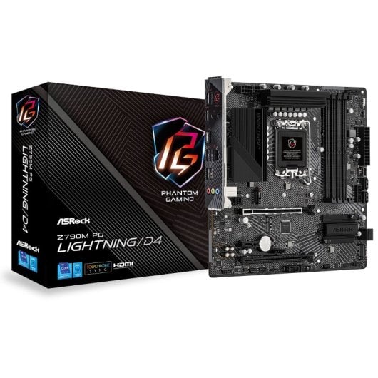Carte mère ASRock Z790 Intel Z790 Express LGA1700 micro ATX Z790M PG Lightning/D4 PCIe 5.0 2.5GbE