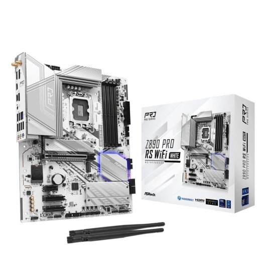 Placa Base Asrock Intel Z890 LGA 1851 ATX Z890 Pro RS WiFi White Thunderbolt 4
