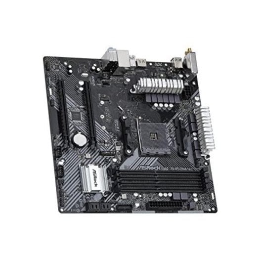 Carte mère Asrock B450 AMD B450M/ac R2.0 AM4 Micro ATX Wi-Fi HDMI DVI-D RAID CrossFireX