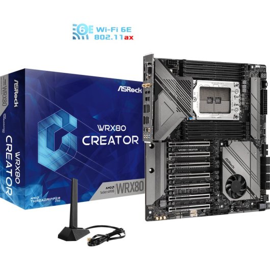 Carte mère ASRock WRX80 sWRX8 EEB WRX80 Creator R2.0 7x PCIe 4.0 WiFi 6E 10GbE