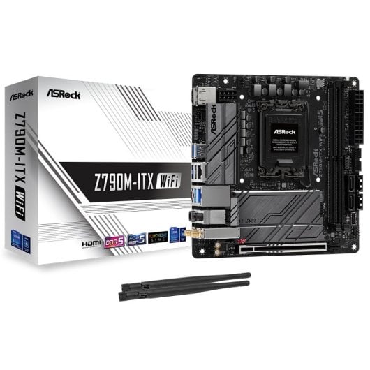 Scheda madre ASRock Z790 Intel Z790 Socket 1700 Mini ITX Z790M-ITX WiFi DDR5 PCIe 5.0 Wi-Fi 6E LAN 2.5GbE
