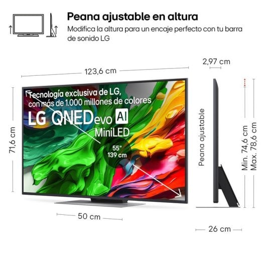 LG QNED MiniLED 55QNED87A6B 55? 4K Dolby Vision HDR Smart TV WebOS 25 Reacondicionado