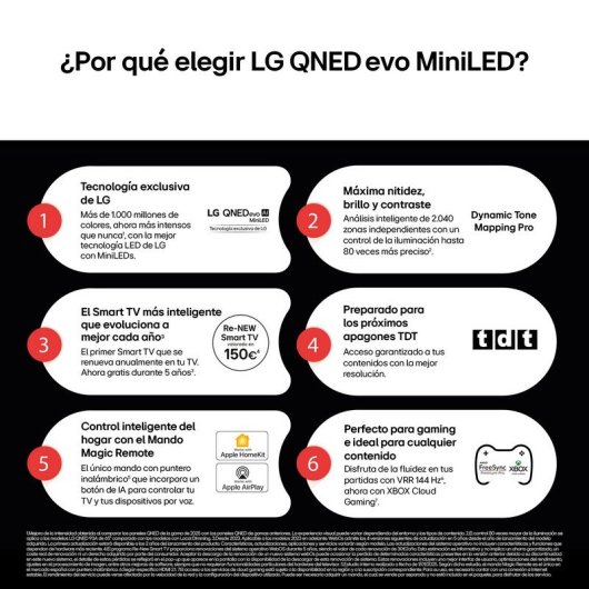 TV LG QNED evo AI 86QNED85A6C 86" 4K Mini LED Dolby Vision HDR10+ Smart TV