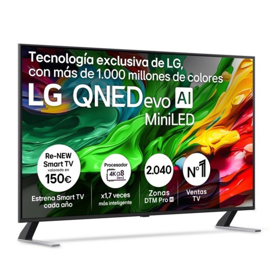 Téléviseur LG QNED evo AI 55QNED85A6C 55″ Mini LED 4K Dolby Vision Smart TV