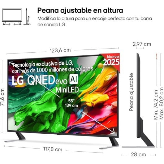 TV LG QNED evo AI 55QNED85A6C 55" 4K Mini LED Dolby Vision Smart TV