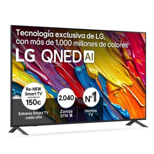 TV LG QNED 75QNED82A6B 75" 4K UltraHD 60Hz Smart TV WebOS HDR10 Local Dimming